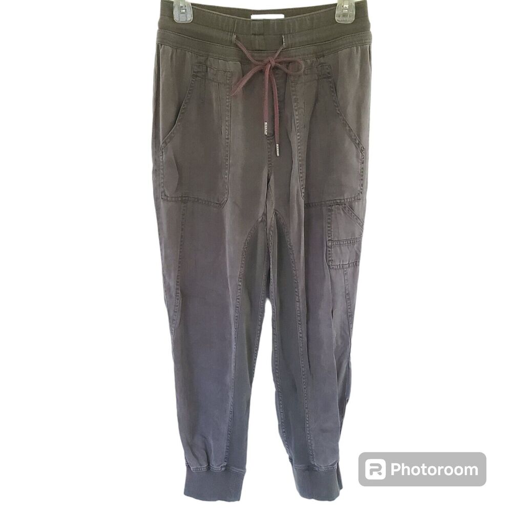 Anthropologie Pilcro Pants Sz XS Cargo Jogger Olive Green Pull On Pockets Casual
